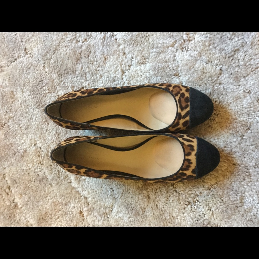 Calf hair block heel